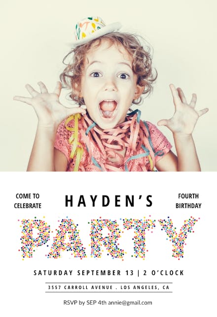 Sprinkles - Invitation Template