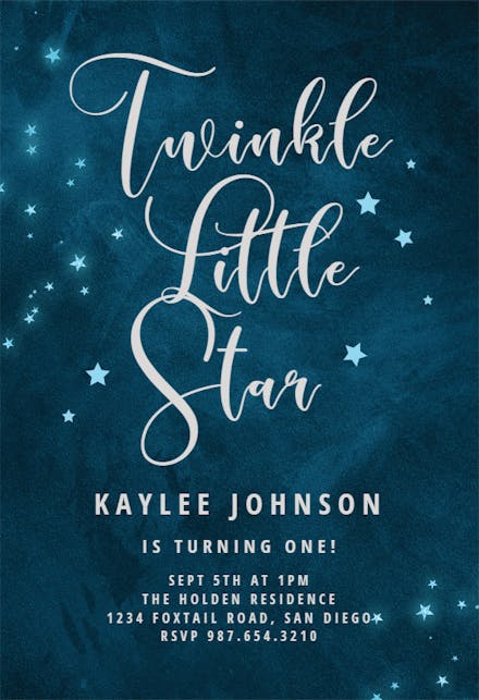 Star Night - Birthday Invitation