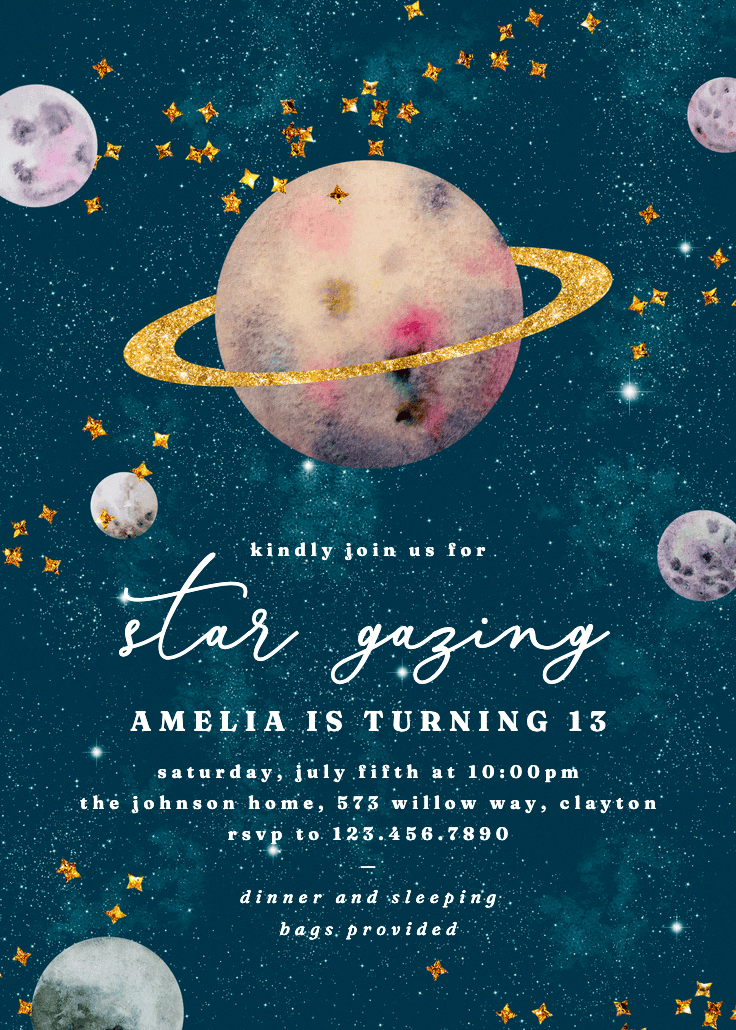 Stargazing - invitation