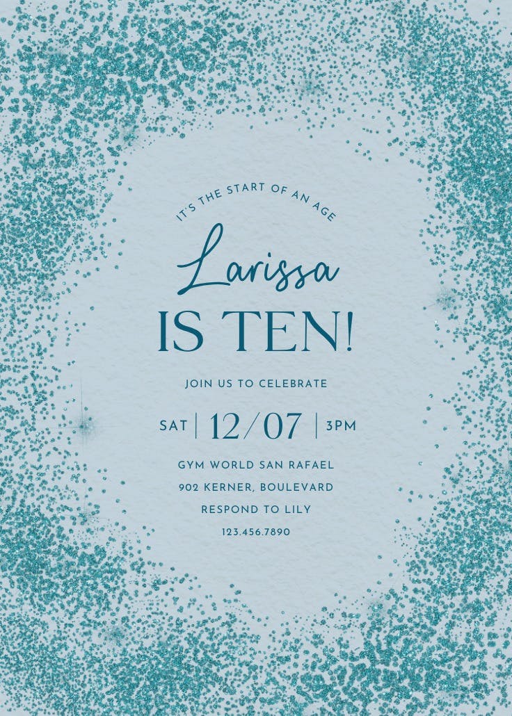 Start of an age - invitation