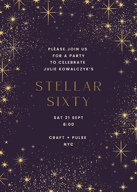 Stellar - birthday invitation