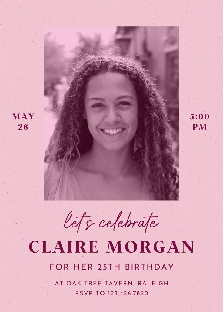 Another year ahead - birthday invitation