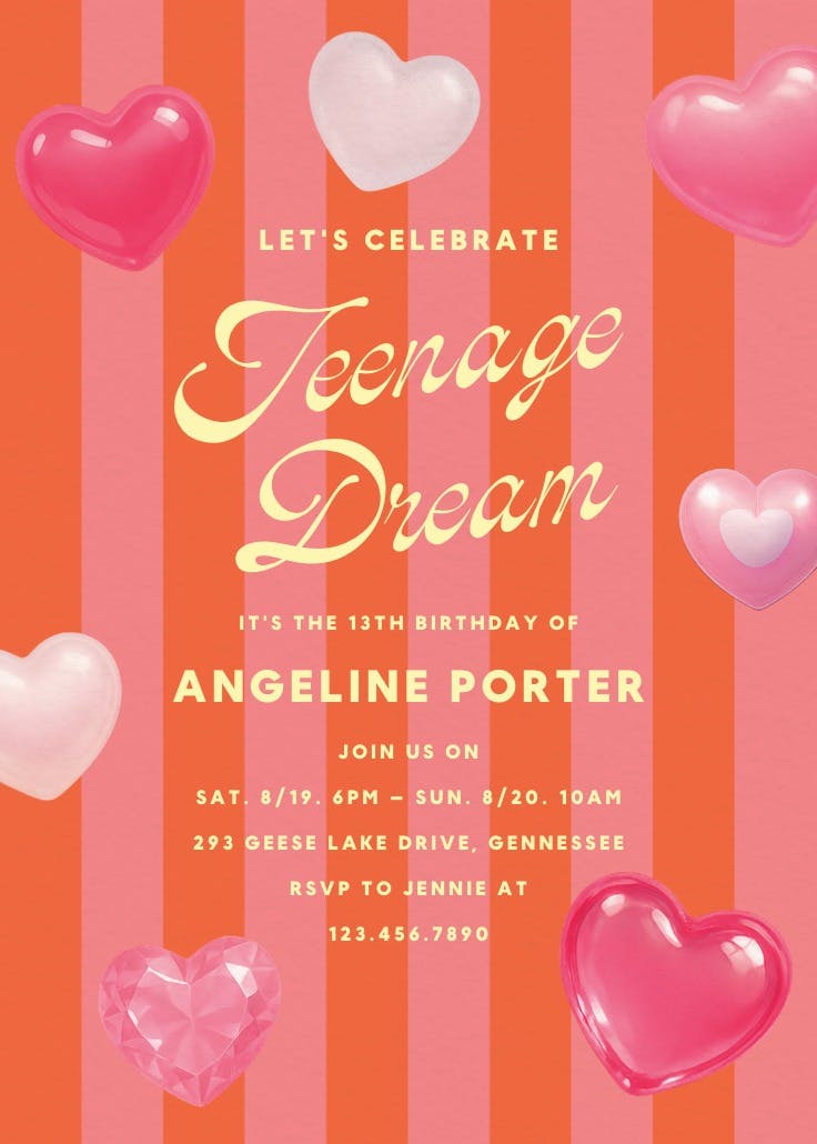 Sugar overload - party invitation