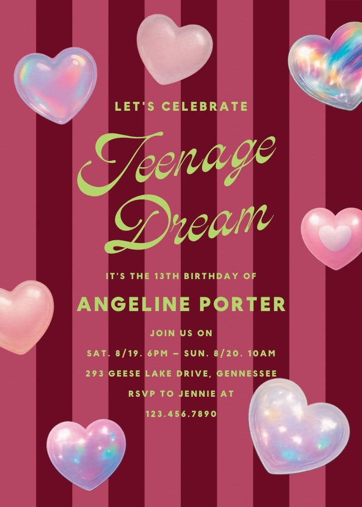 Sugar overload - birthday invitation