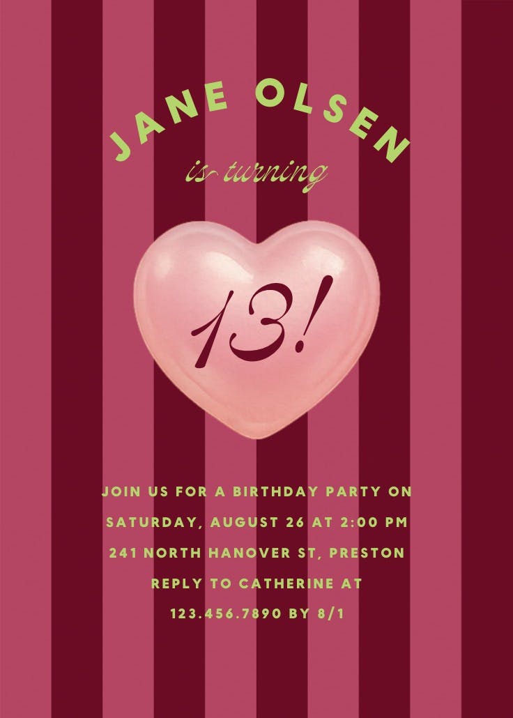 Sugar overload - party invitation