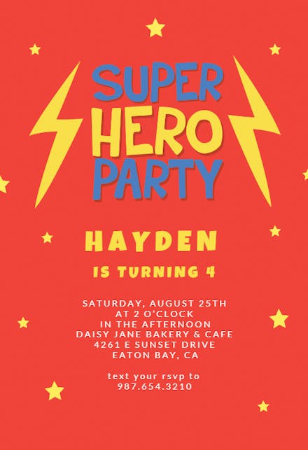 Super Hero Birthday Invitation Template Free Greetings Island Super Hero Birthday Invitation Template Free Greetings Island
