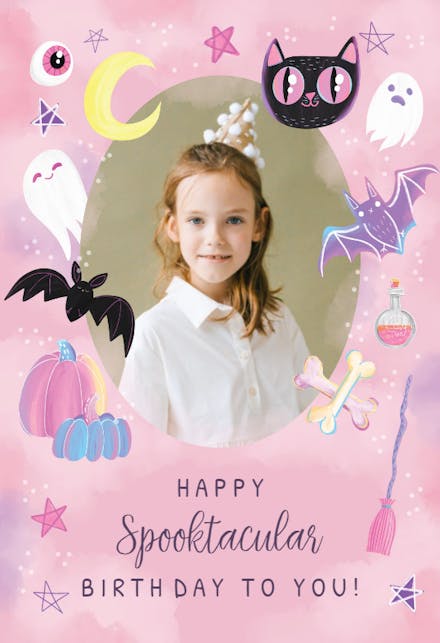 Sweet Pink Halloween - Halloween Card
