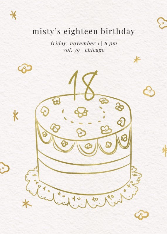 Sweet sketch 18 - invitación de cumpleaños