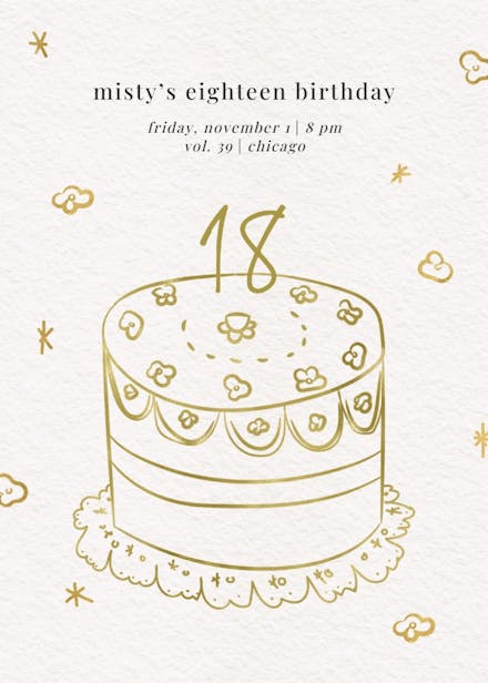 Sweet sketch 18 - birthday invitation