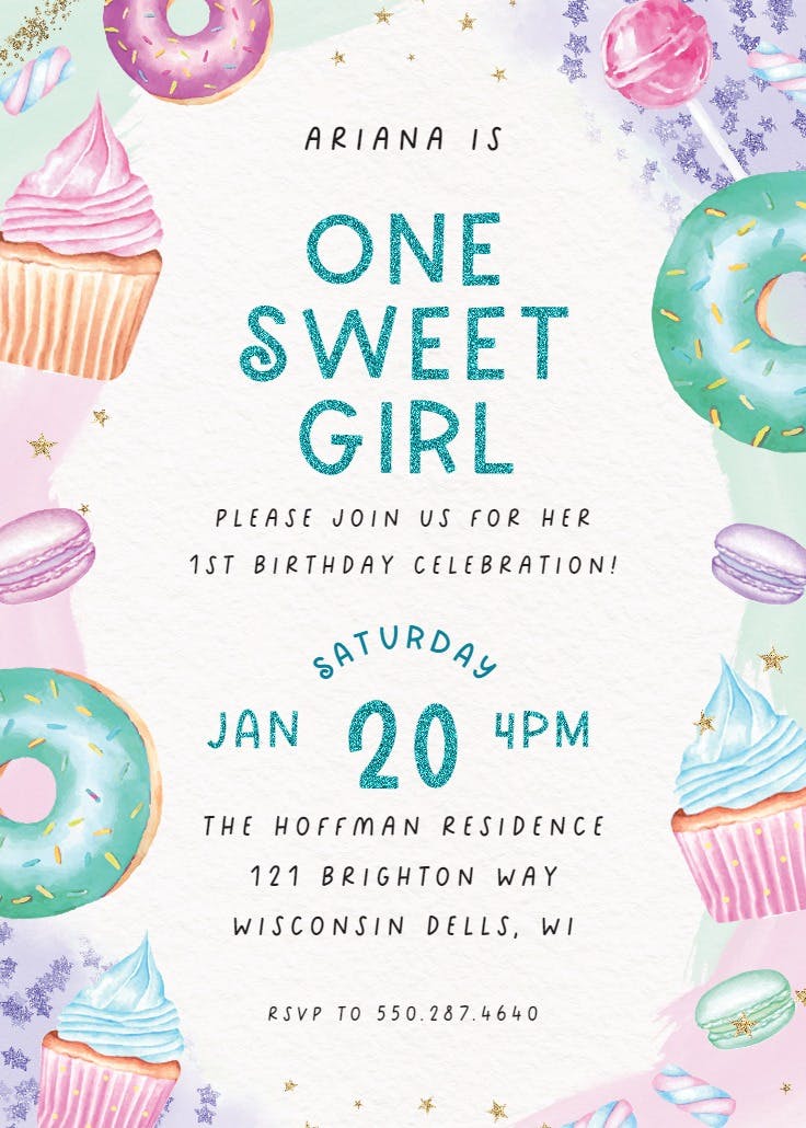 Sweet treats - invitación de fiesta