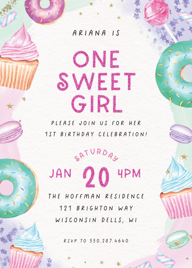 Sweet treats - party invitation