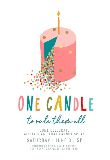 Tall Order - Birthday Invitation