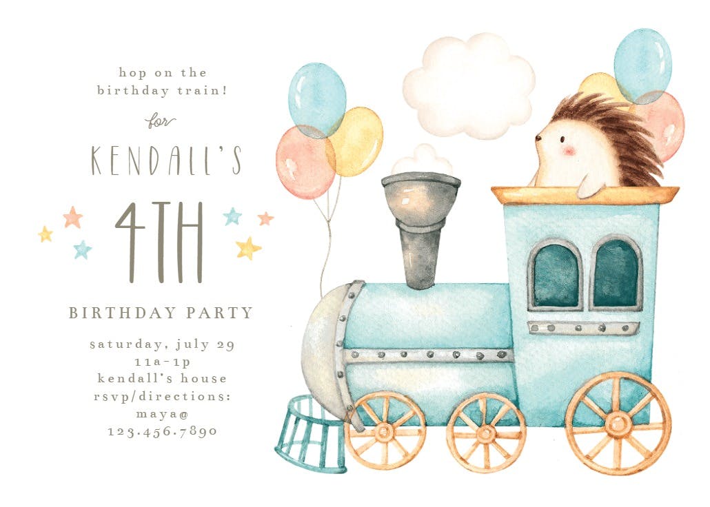 Ticket to ride - birthday invitation