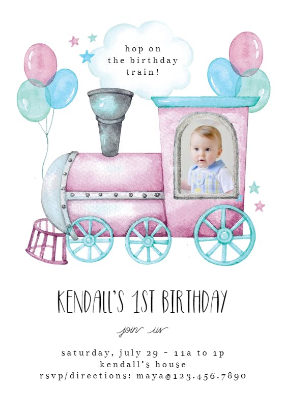 Ticket to ride photo - birthday invitation