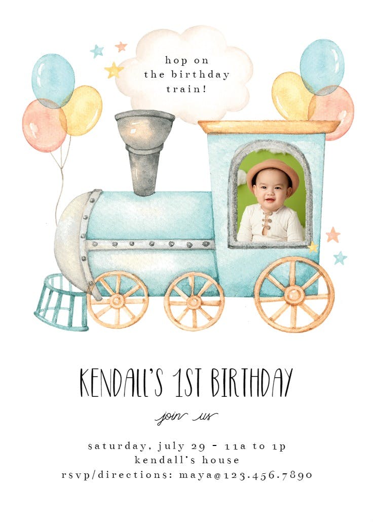 Ticket to ride photo - birthday invitation