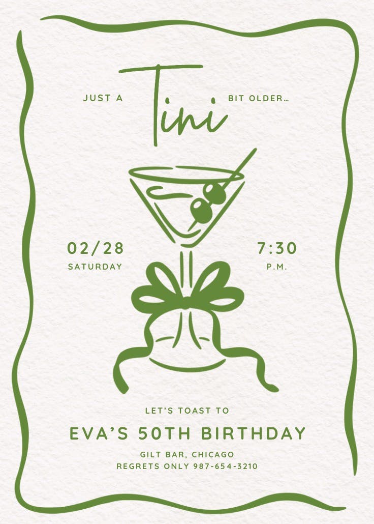 Tini bit - birthday invitation