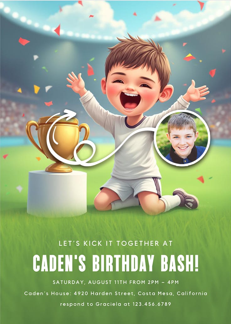 Trophy soccer - invitation