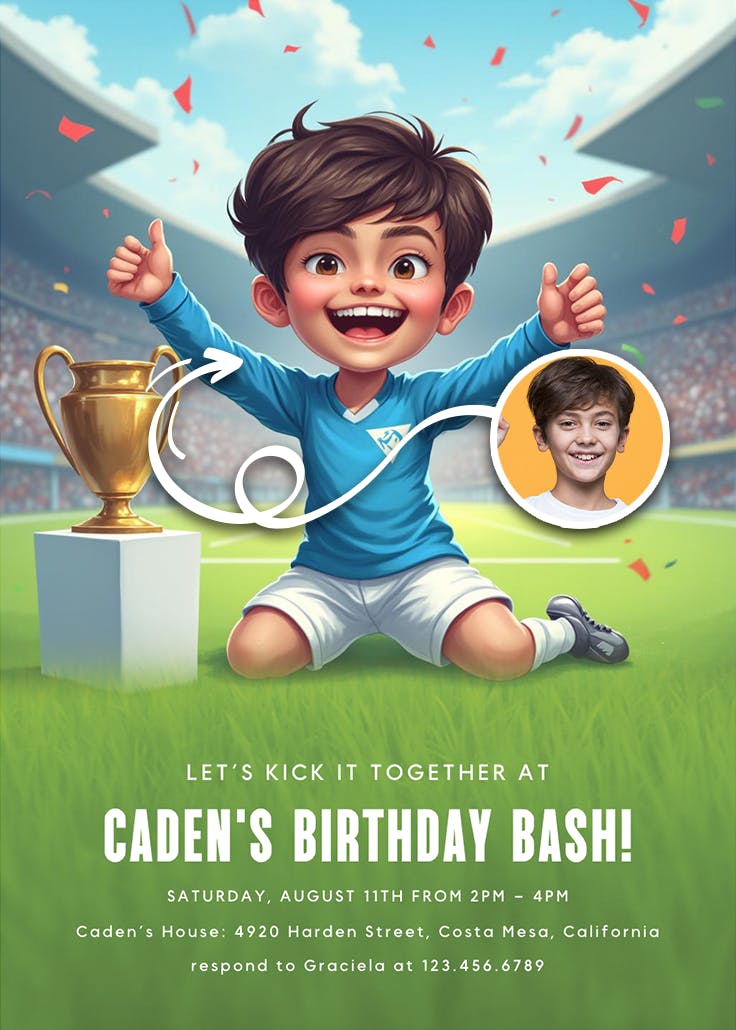 Trophy soccer - invitation