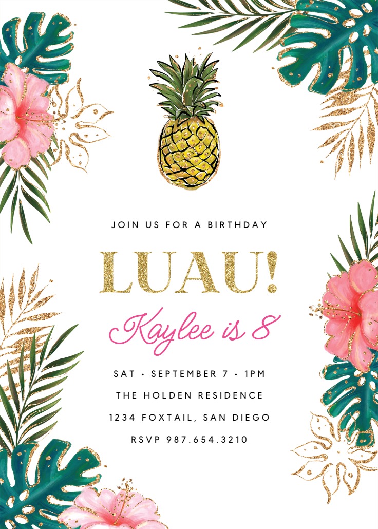 Tropical - Baby shower invitation Template (Free) | Greetings Island