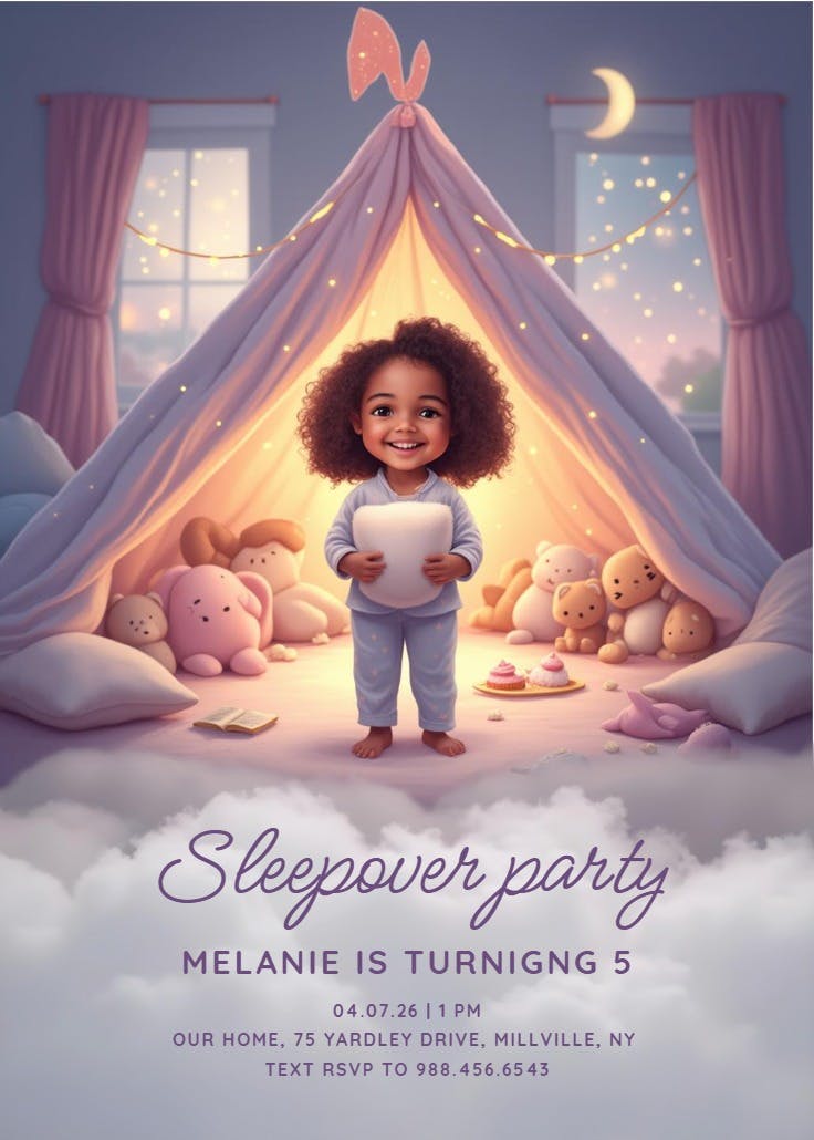 Twinkle & snooze bash - invitation