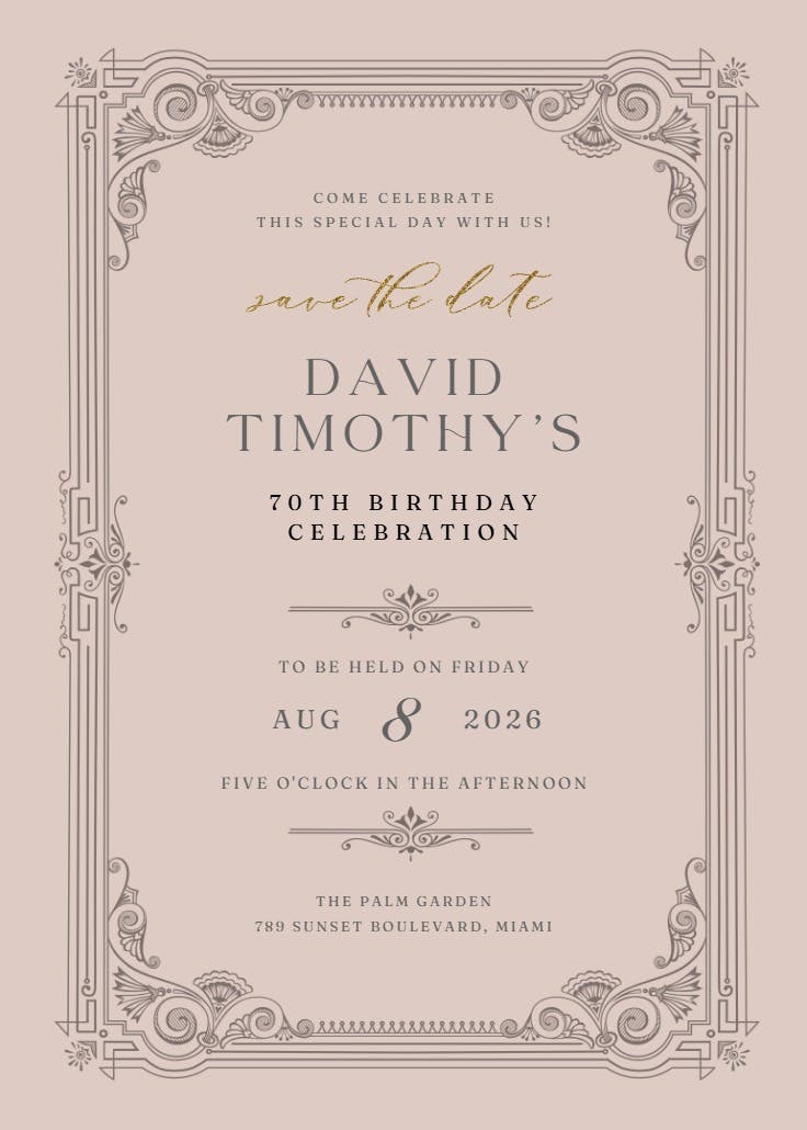 Vintage frame - invitation