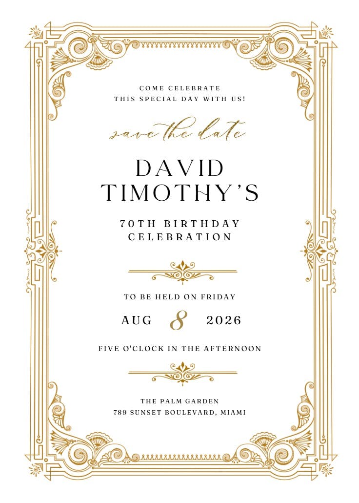 Vintage frame - invitation