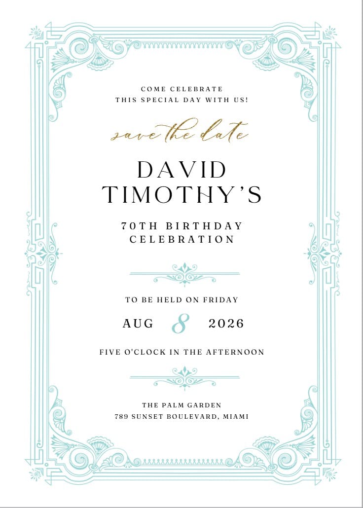 Vintage frame - invitation