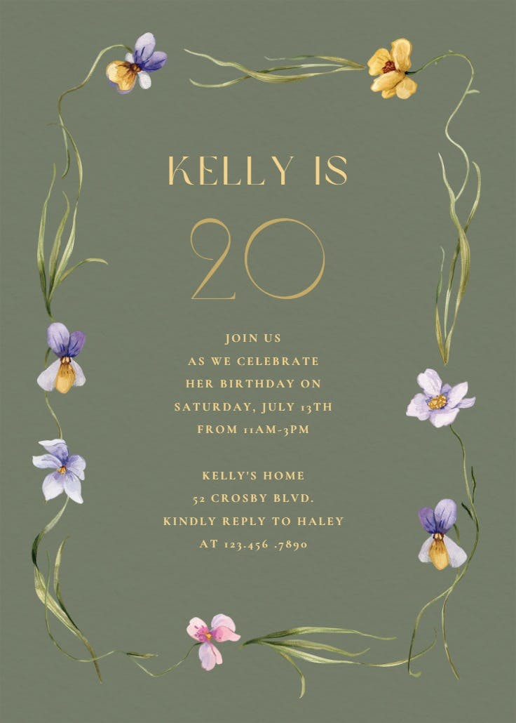 Viola Party Invitation Template (Free) Greetings Island Viola Party Invitation Template (Free) Greetings Island