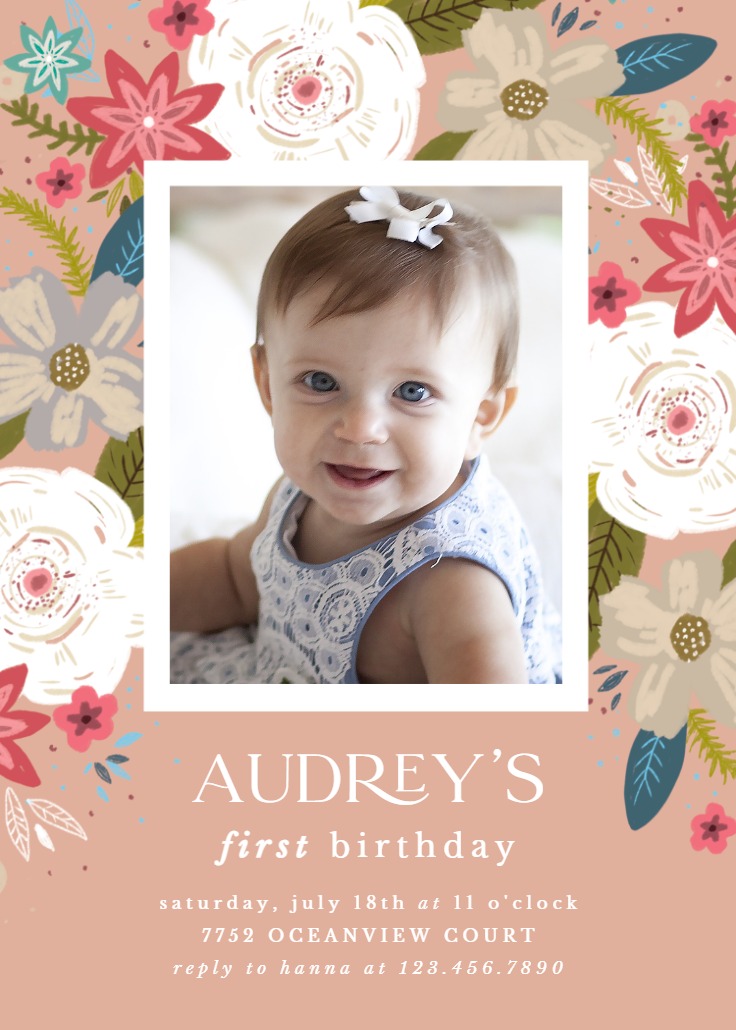 Kudos - 1st Birthday Invitation Template (Free) | Greetings Island