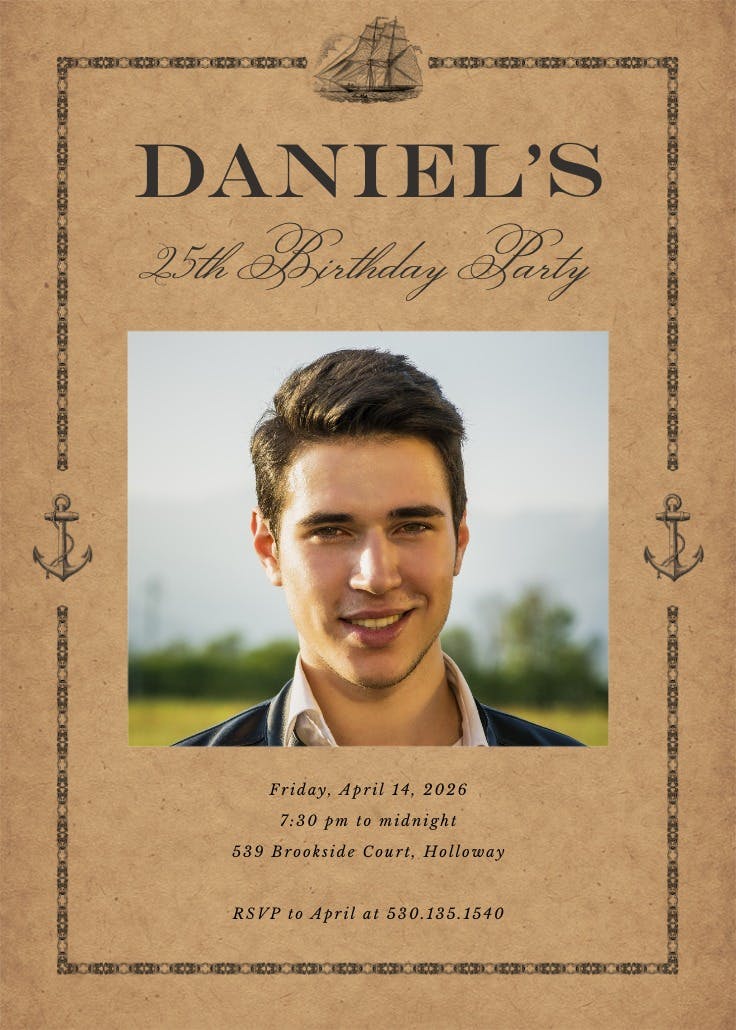 Wanted on the high seas - birthday invitation