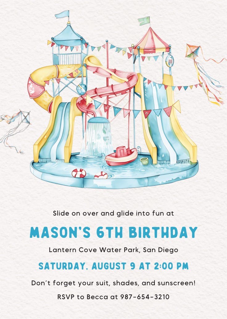 Water fun - invitation