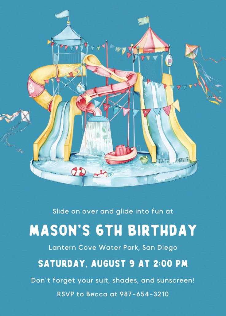 Water fun - invitation
