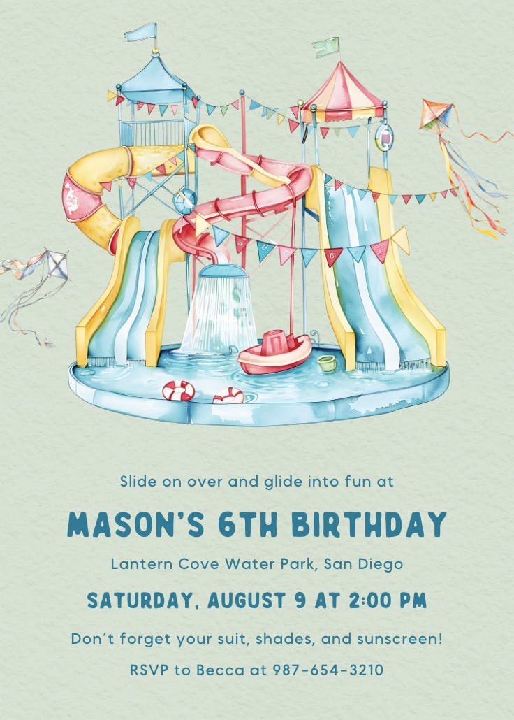 Water fun - invitation