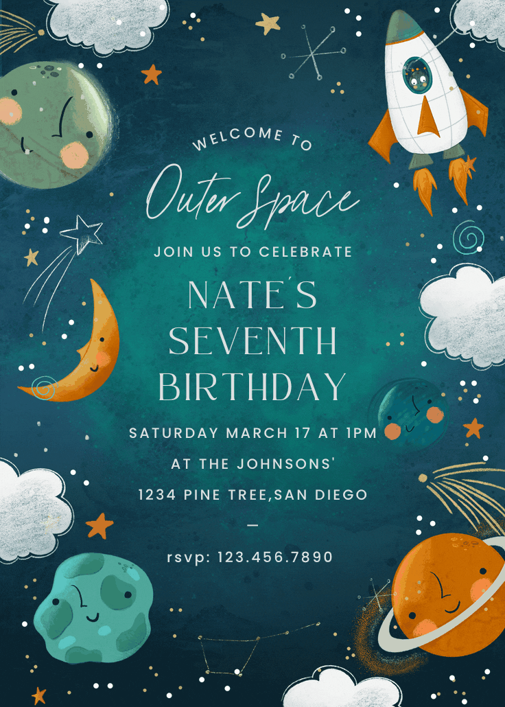 Welcome to space - invitation