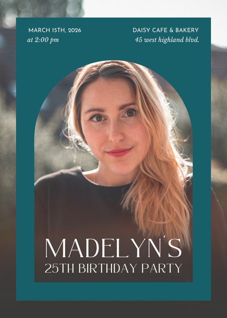 Window to celebrate - birthday invitation