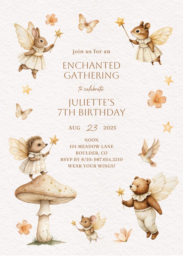 Wings on - invitation