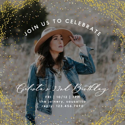 Your day to shine - birthday invitation