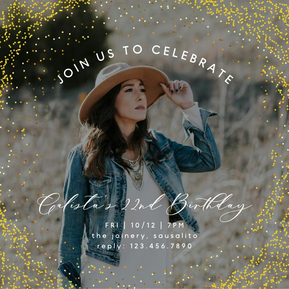 Your day to shine - party invitation