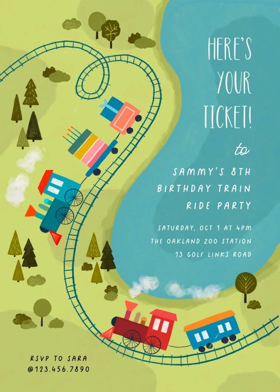 Your ticket -  invitación de cumpleaños