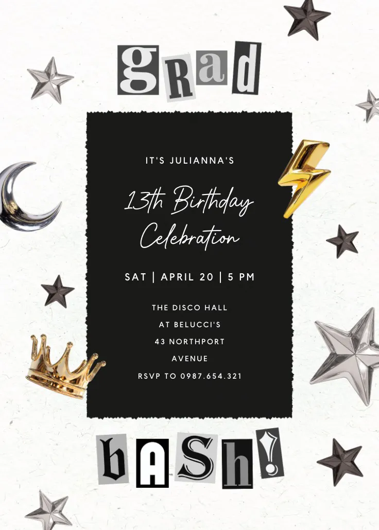 Birthday bash - बर्थडे इनविटेशन