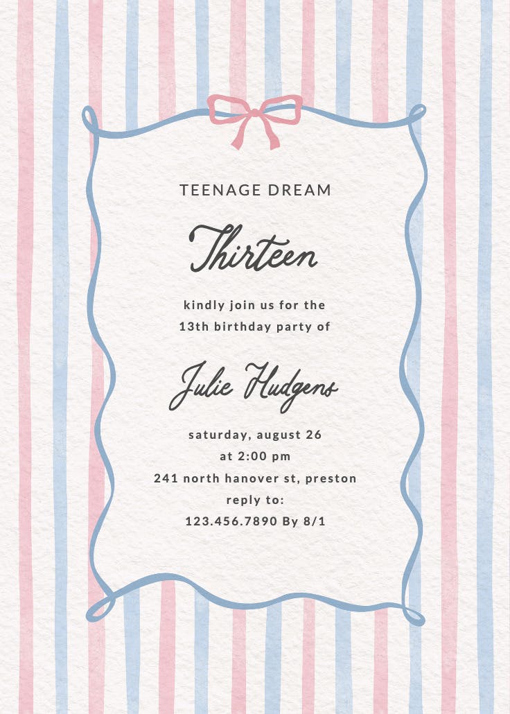 Simple duo tone - birthday invitation