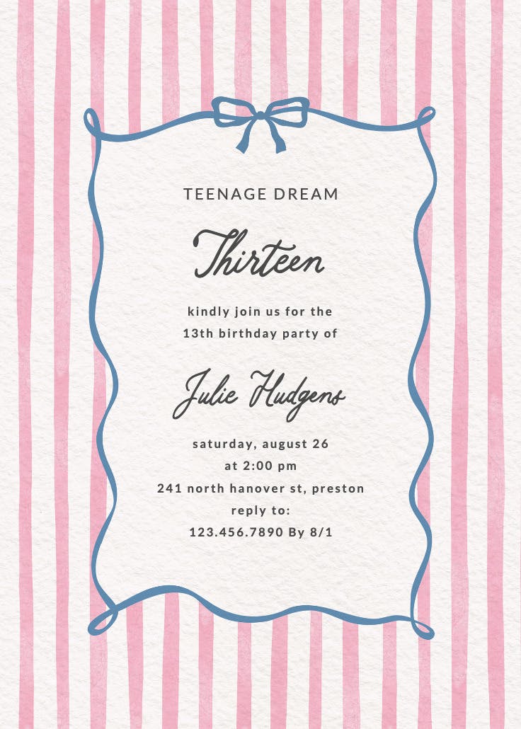 Simple duo tone - birthday invitation