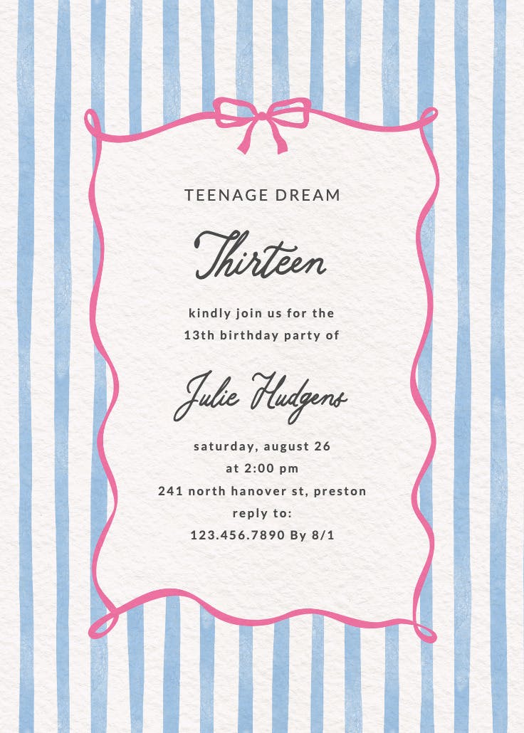 Simple duo tone - birthday invitation