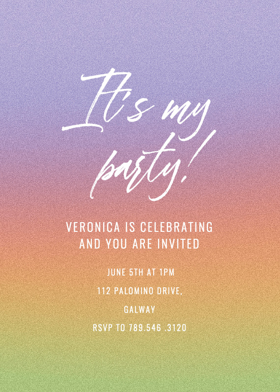 Big Text Birthday Invitation Template (Free) Greetings Island