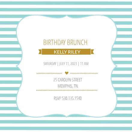 Blue Ribbons - Family Reunion Invitation Template (Free) | Greetings Island