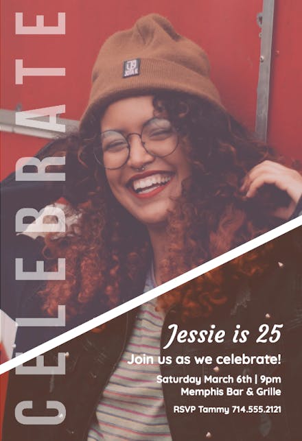 Celebrate Gal - Birthday Invitation