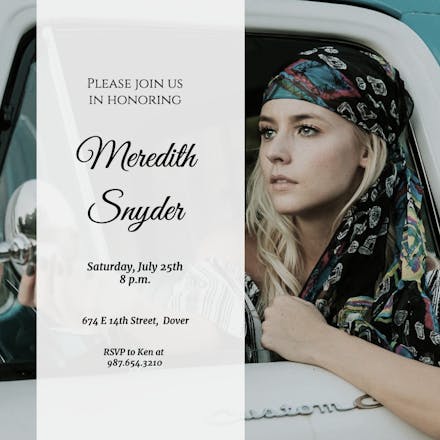 Elegant Overlay - Invitación de Cumpleaños