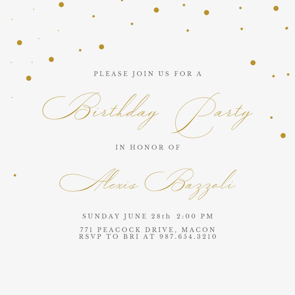 Fancy font - birthday invitation