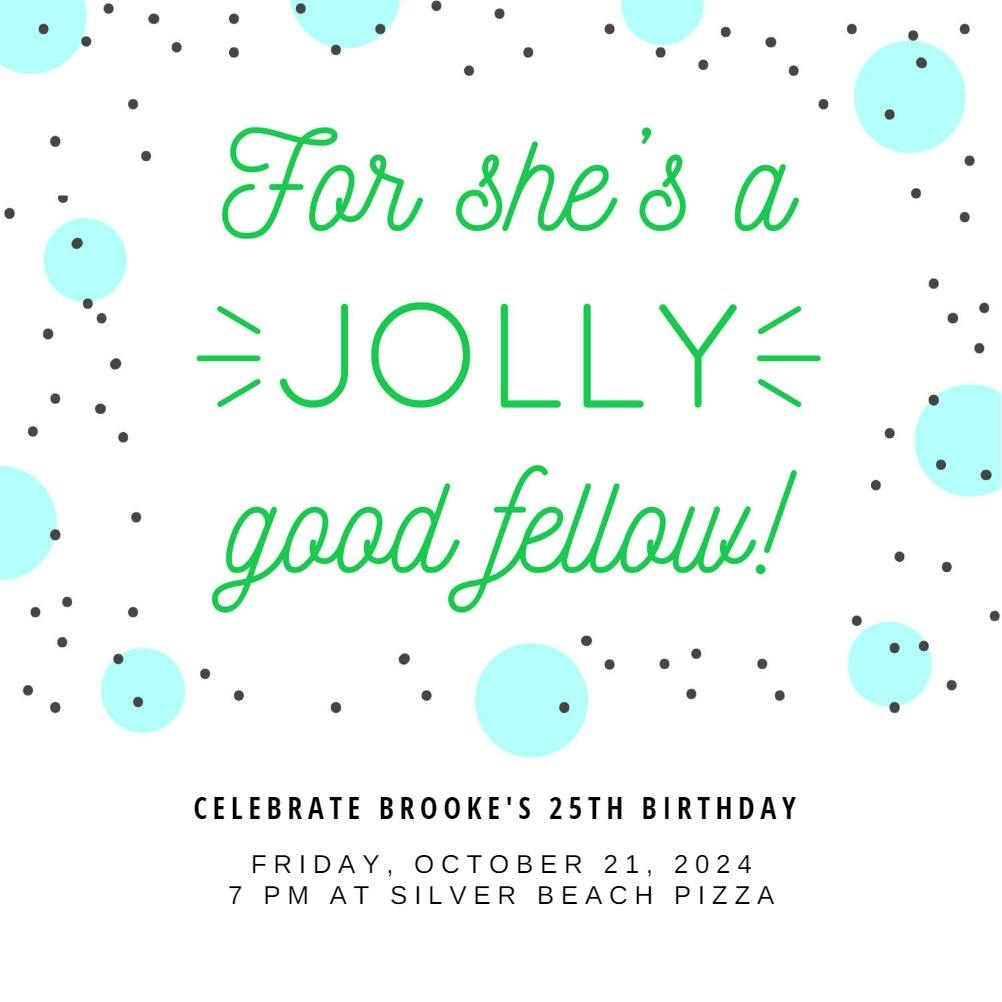 Jolly dots - birthday invitation