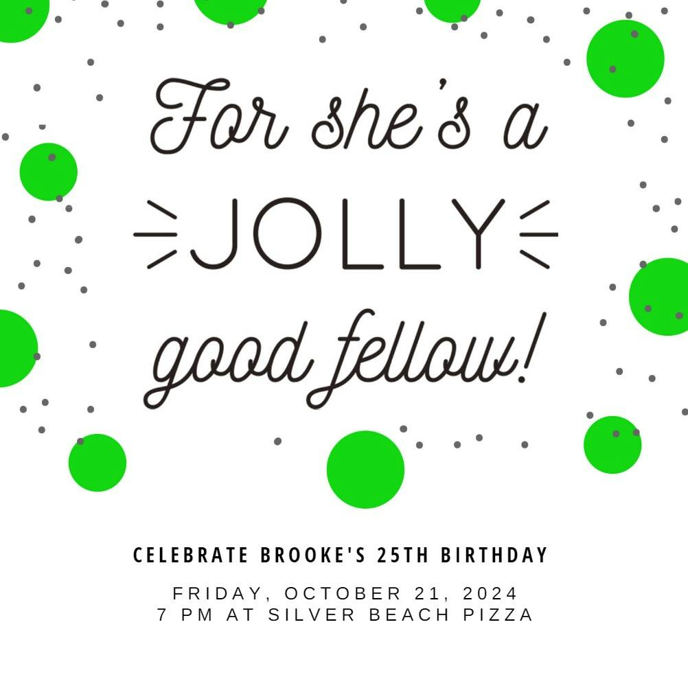 Jolly dots -  invitación de cumpleaños